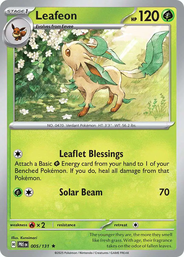 Pokemon Trading Card Game Prismatic Evolutions Rare Leafeon #5