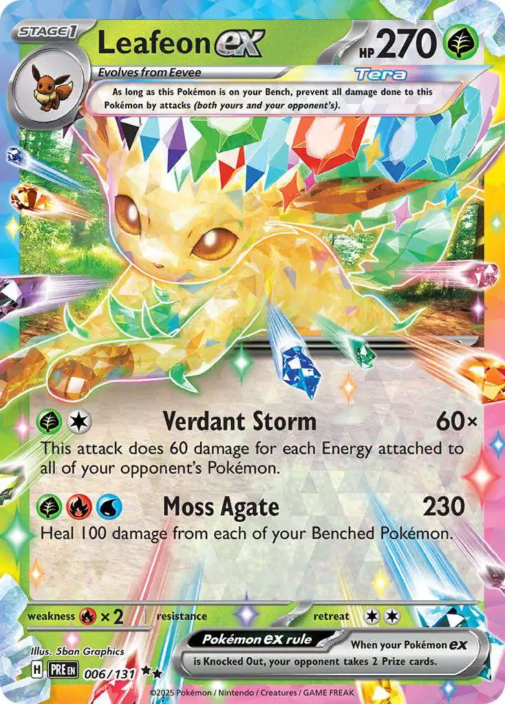 Pokemon Trading Card Game Prismatic Evolutions Double Rare Leafeon ex #6