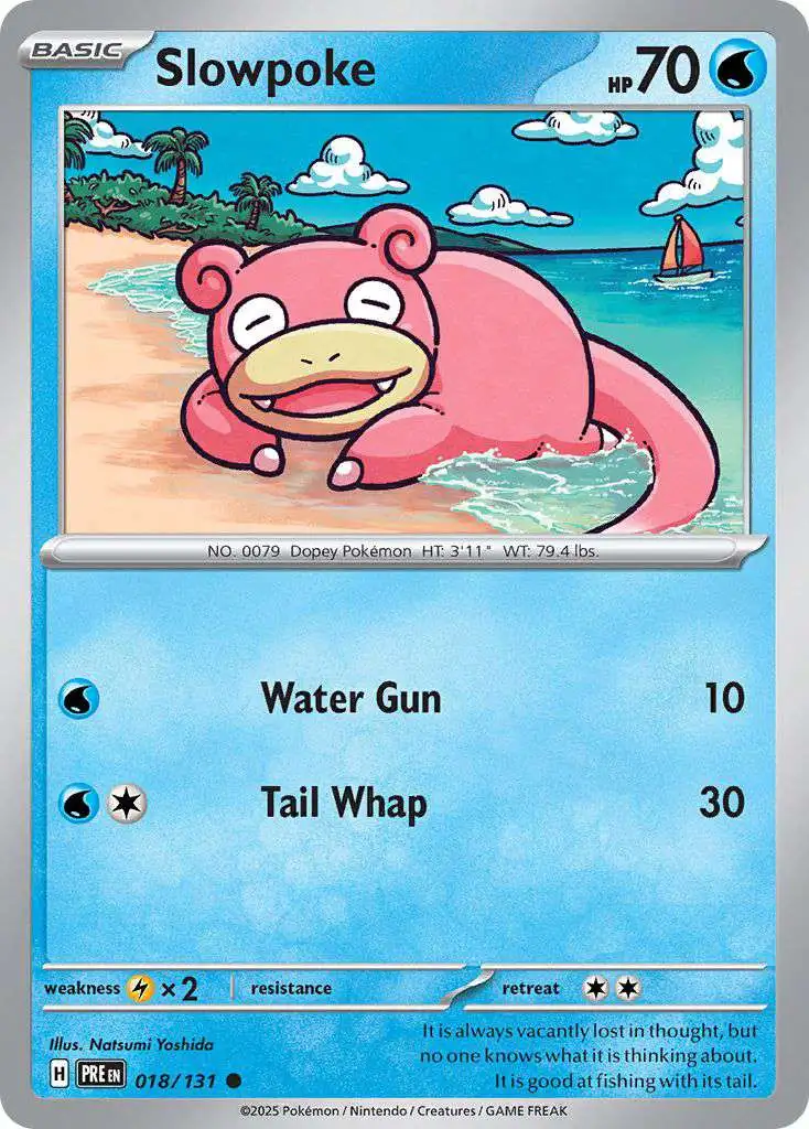 Pokemon Trading Card Game Prismatic Evolutions Common Slowpoke #18
