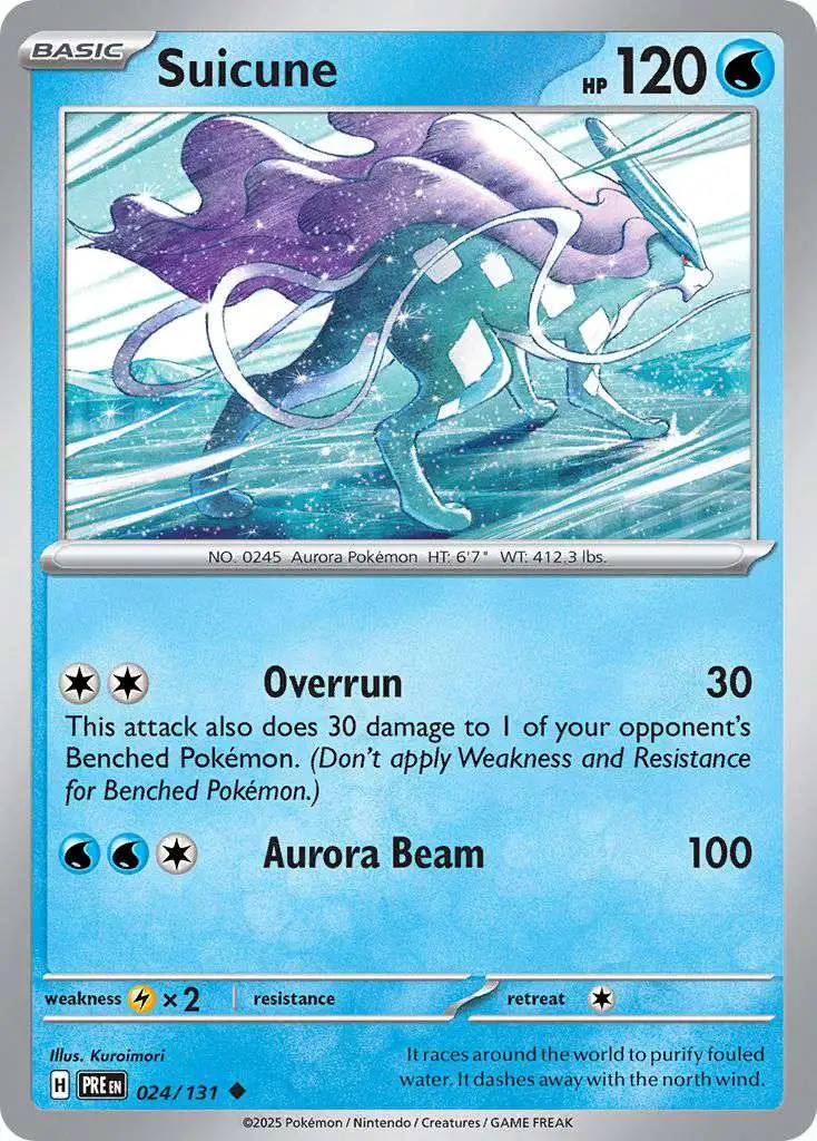 Pokemon Trading Card Game Prismatic Evolutions Uncommon Suicune #24