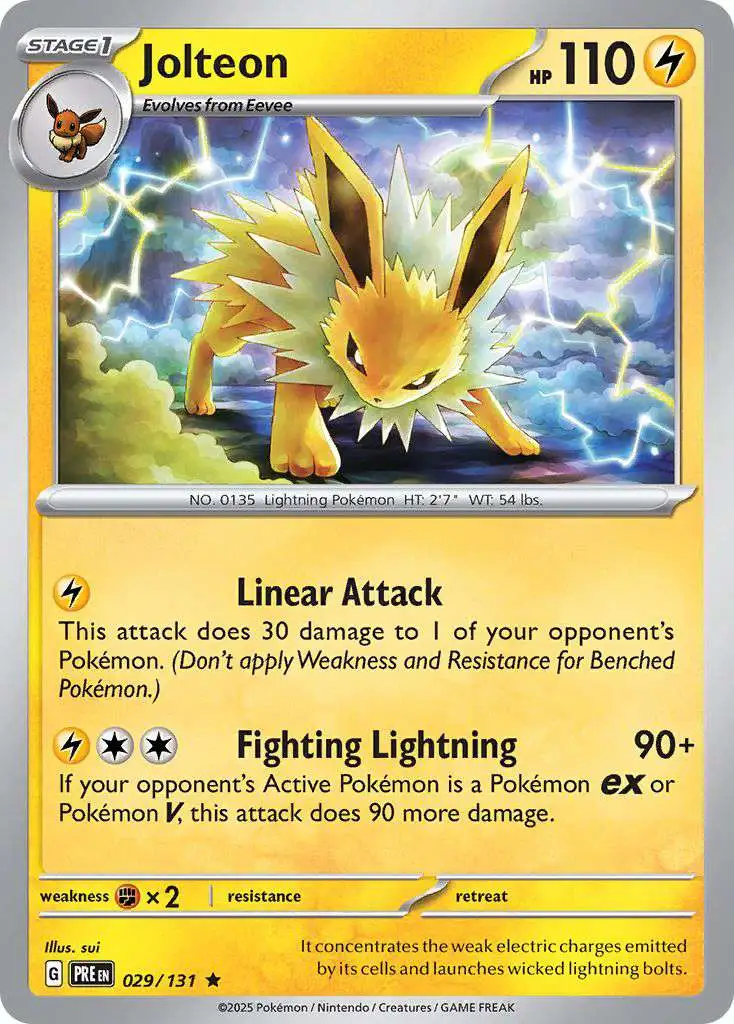 Pokemon Trading Card Game Prismatic Evolutions Rare Jolteon #29