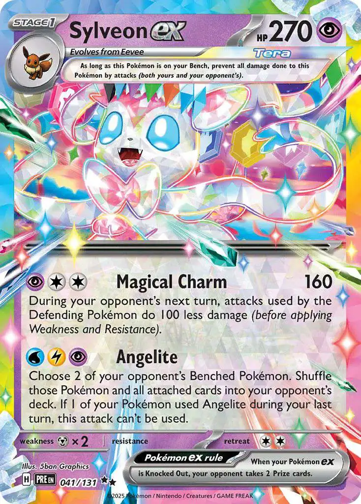 Pokemon Trading Card Game Prismatic Evolutions Double Rare Sylveon ex #41
