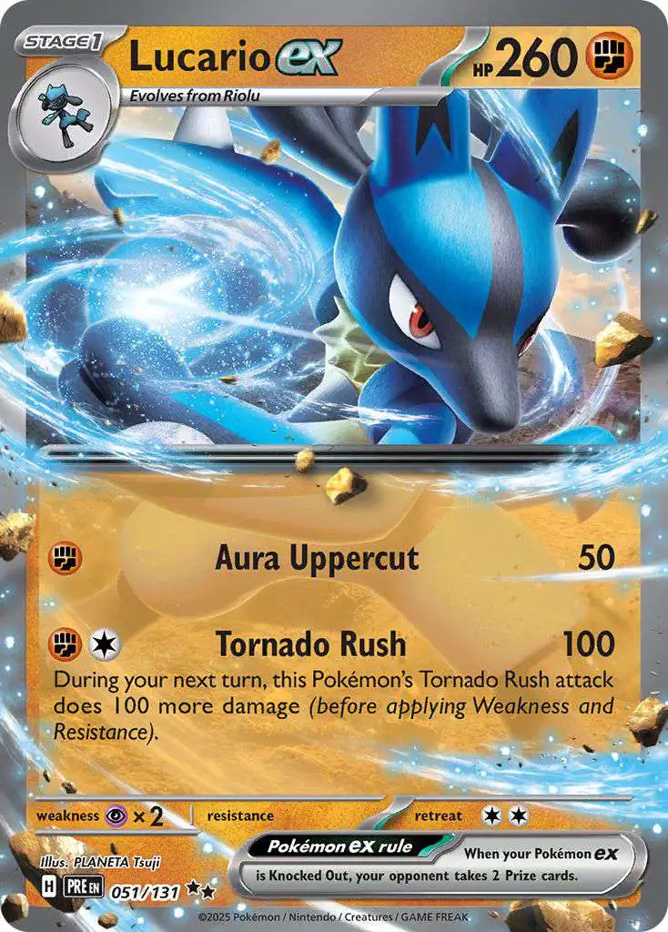 Pokemon Trading Card Game Prismatic Evolutions Double Rare Lucario ex #51