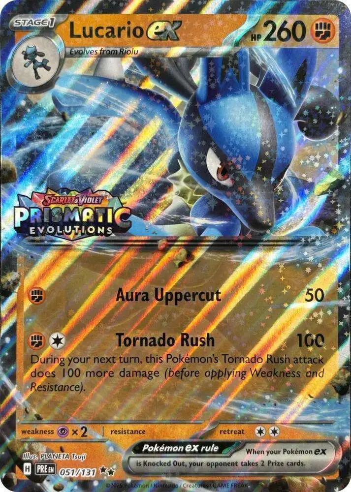 Pokemon Trading Card Game Prismatic Evolutions Single Card Double Rare  Lucario ex 51 Prismatic Stamp - ToyWiz