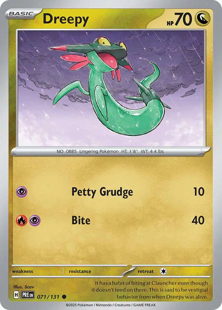 Pokemon Trading Card Game Prismatic Evolutions Common Dreepy #71