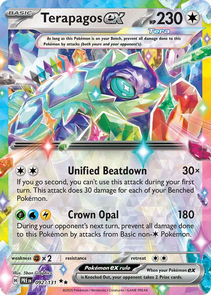 Pokemon Trading Card Game Prismatic Evolutions Double Rare Terapagos ex #92