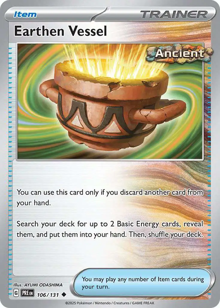 Pokemon Trading Card Game Prismatic Evolutions Uncommon Earthen Vessel #106 [Reverse Holofoil]
