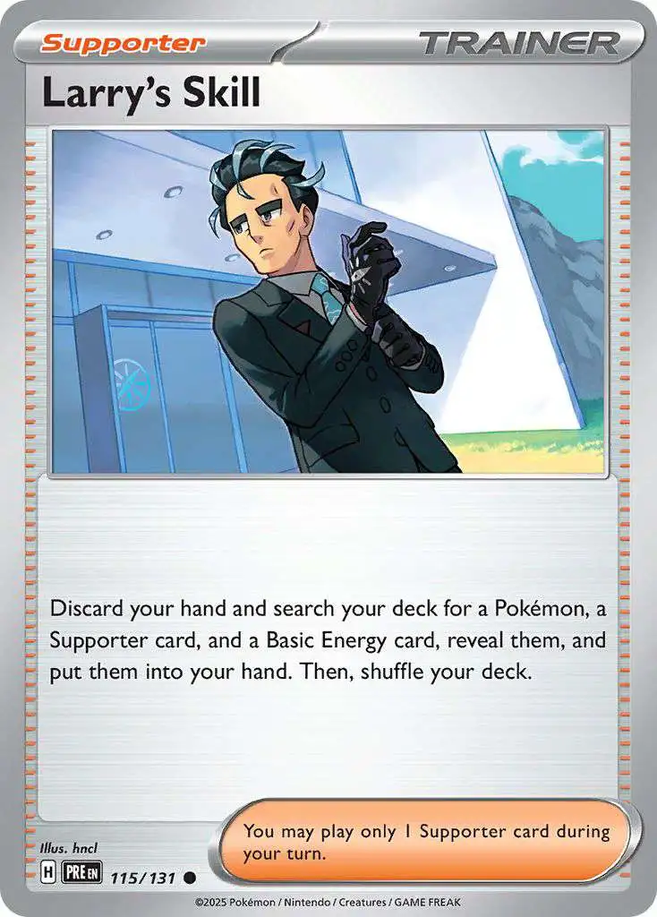 Pokemon Trading Card Game Prismatic Evolutions Common Larry's Skill #115