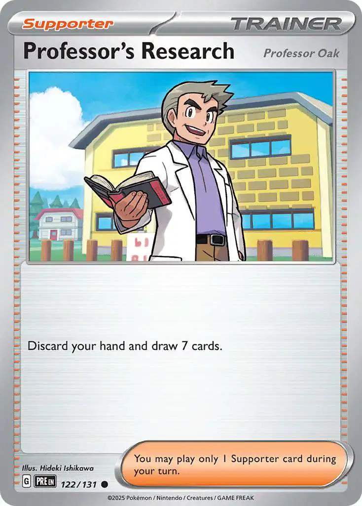 Pokemon Trading Card Game Prismatic Evolutions Common Professor's Research #122