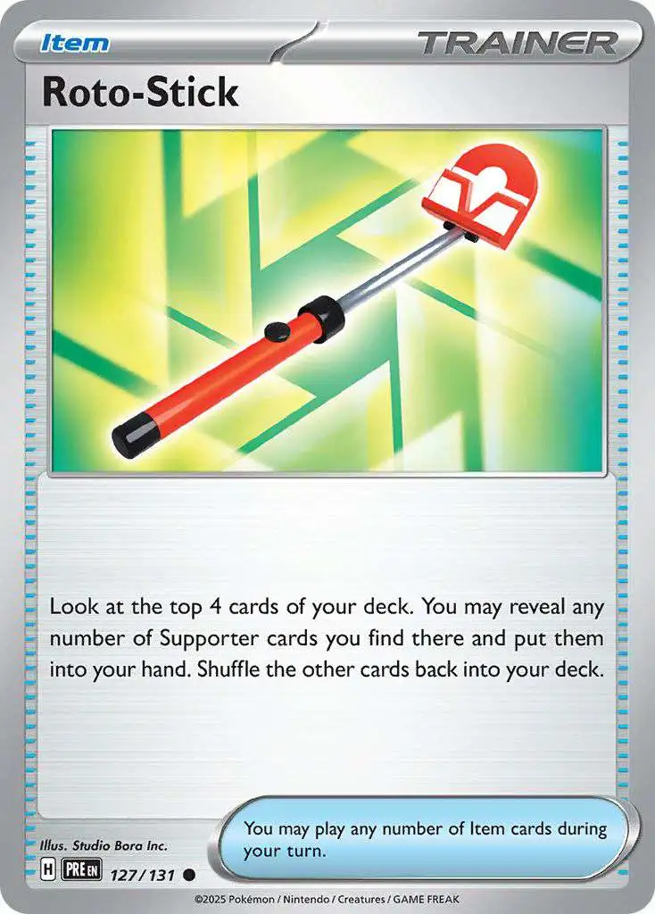 Pokemon Trading Card Game Prismatic Evolutions Common Roto-Stick #127