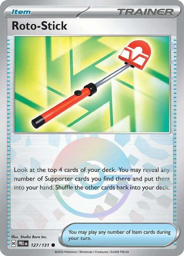 Pokemon Trading Card Game Prismatic Evolutions Common Roto-Stick #127 [Poke Ball Pattern]