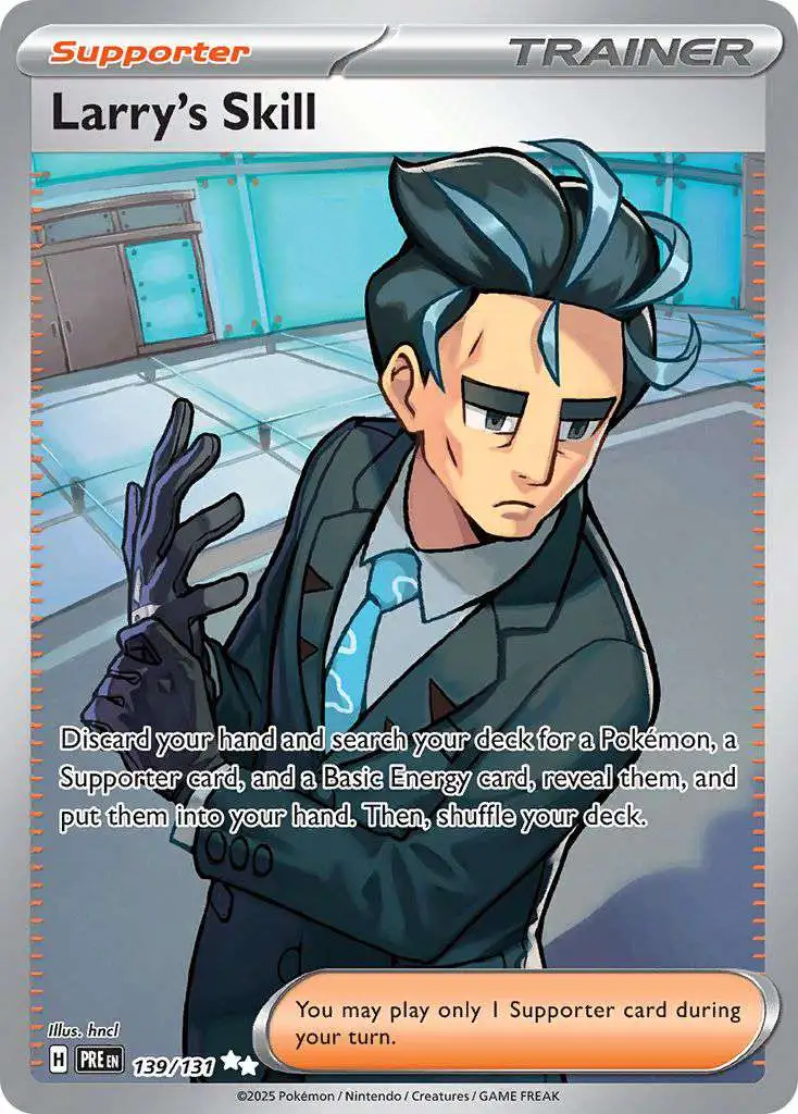Pokemon Trading Card Game Prismatic Evolutions Ultra Rare Larry's Skill #139
