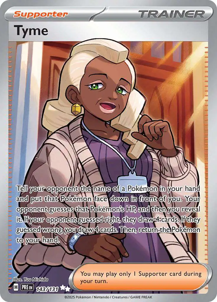 Pokemon Trading Card Game Prismatic Evolutions Ultra Rare Tyme #143