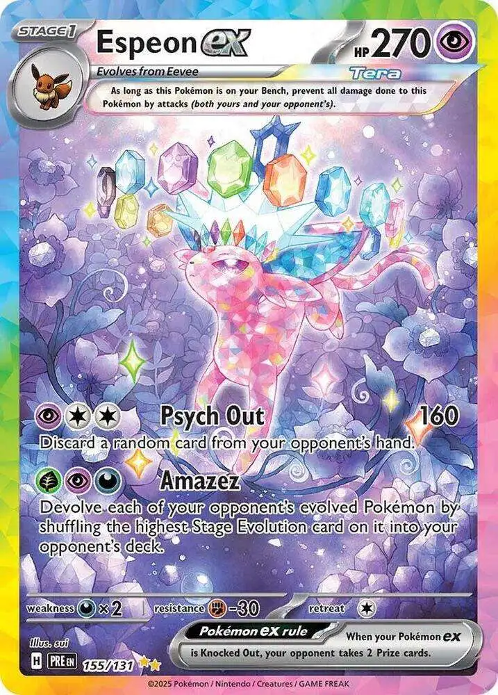 Pokemon Trading Card Game Prismatic Evolutions Special Illustration Rare Espeon ex #155 [Lightly Played]