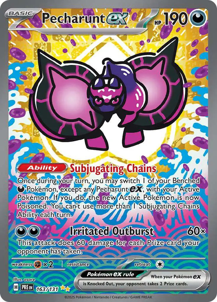 Pokemon Trading Card Game Prismatic Evolutions Special Illustration Rare Pecharunt ex #163