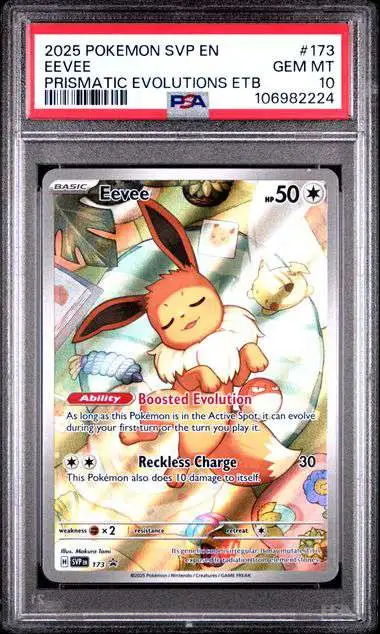 Pokemon Prismatic Evolutions Promo Full Art Eevee SVP173 [PSA 10]