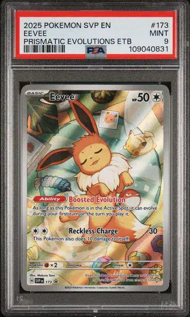 Pokemon Prismatic Evolutions Promo Full Art Eevee SVP173 [PSA 9]