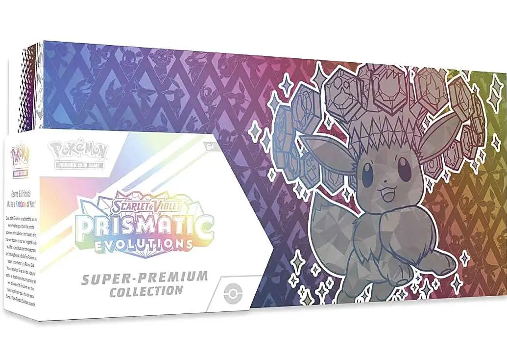 Pokemon Scarlet & Violet Prismatic Evolutions Super Premium Collection [15 Booster Packs, Eevee Promo Card & Fuzzy Deck Box & More!]
