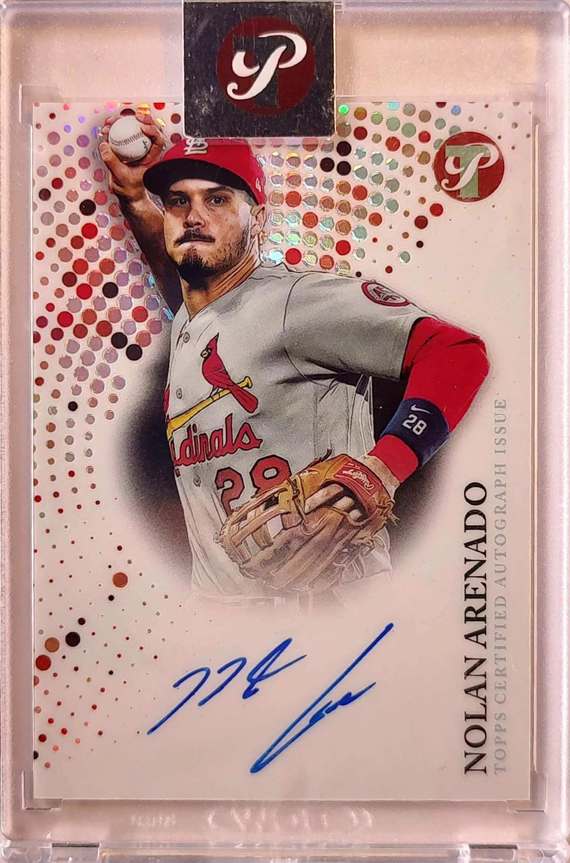 MLB 2022 Topps Pristine Nolan Arenado Autographed Trading Card PA