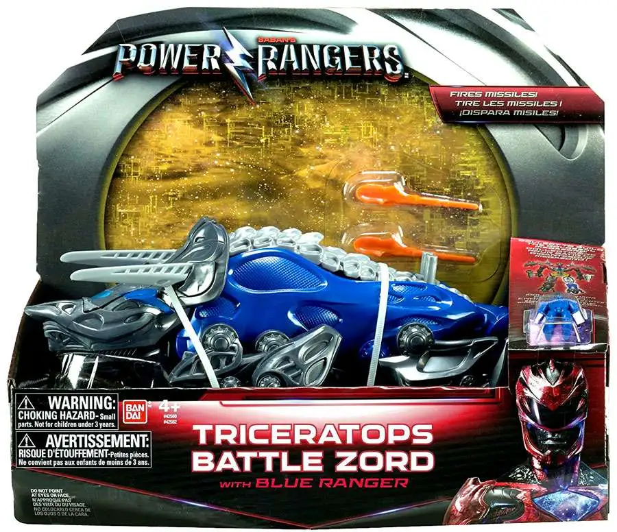 Details about   Power Rangers Movie Triceratops Battle Zord With Blue Ranger Figure