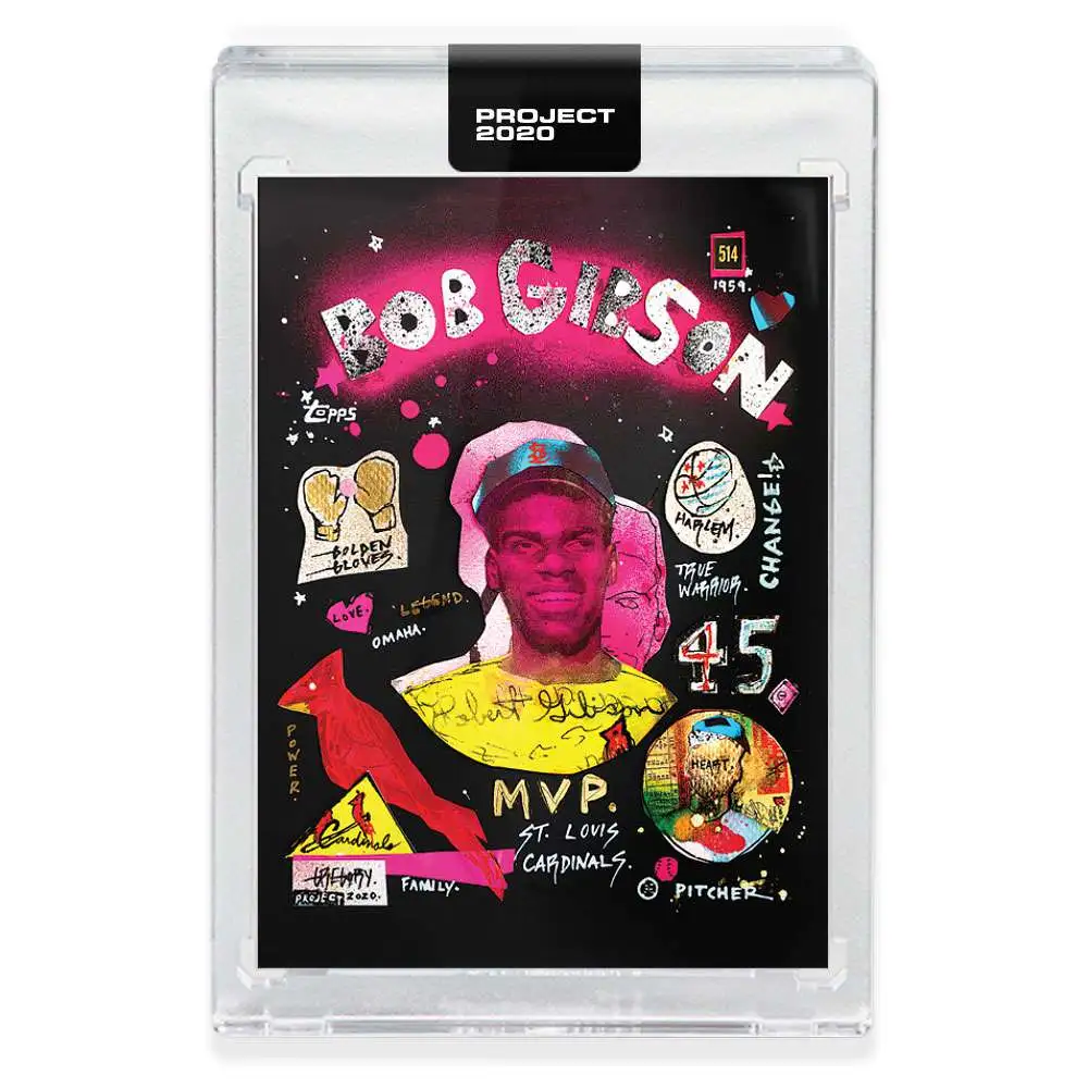 MLB Topps Project 2020 Baseball 1959 Bob Gibson Trading Card [#108, by Gregory Siff]