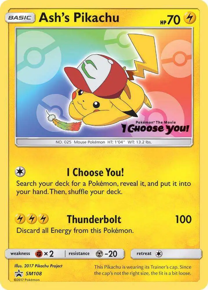 Pokemon Sun & Moon Promo Promo Ash's Pikachu SM108