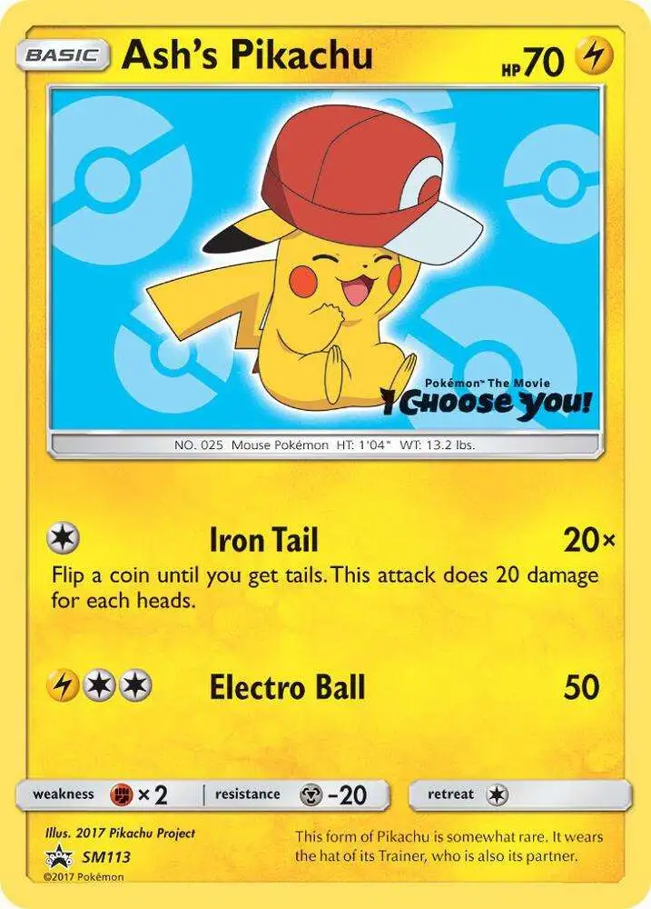Pokemon Sun & Moon Promo Promo Ash's Pikachu SM113