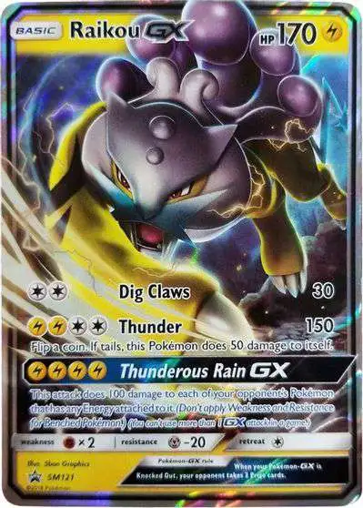 Pokemon Sun & Moon Promo Ultra Rare Raikou GX SM121