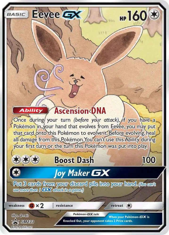 Pokemon Sun & Moon Promo Ultra Rare Eevee GX SM233 [Moderately Played]