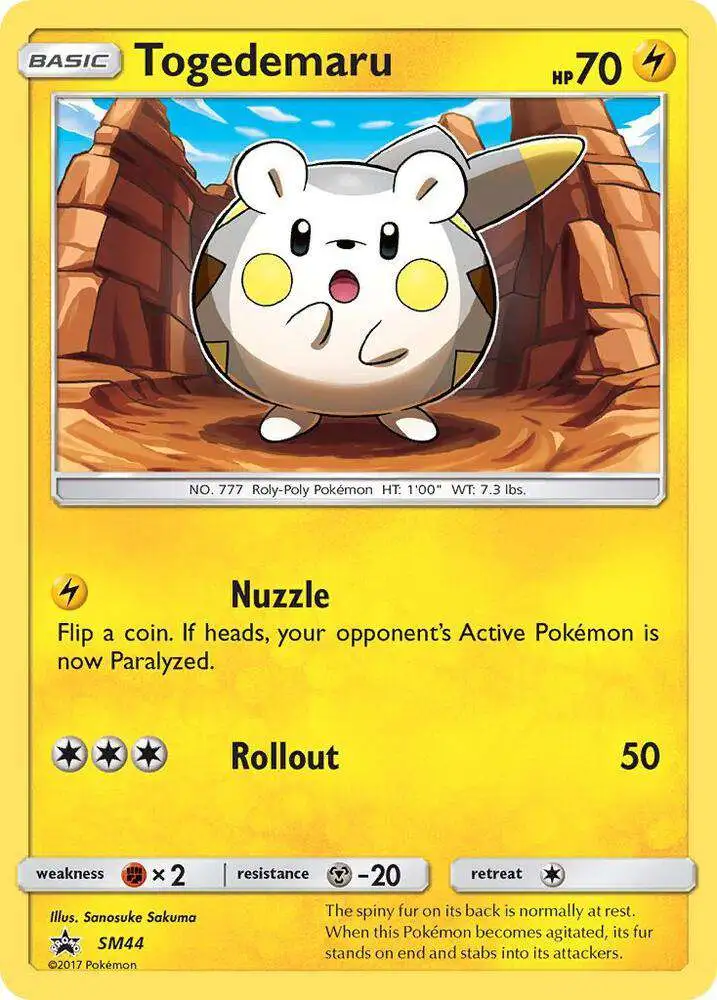 Pokemon Sun & Moon Promo Ultra Rare Togedemaru SM44