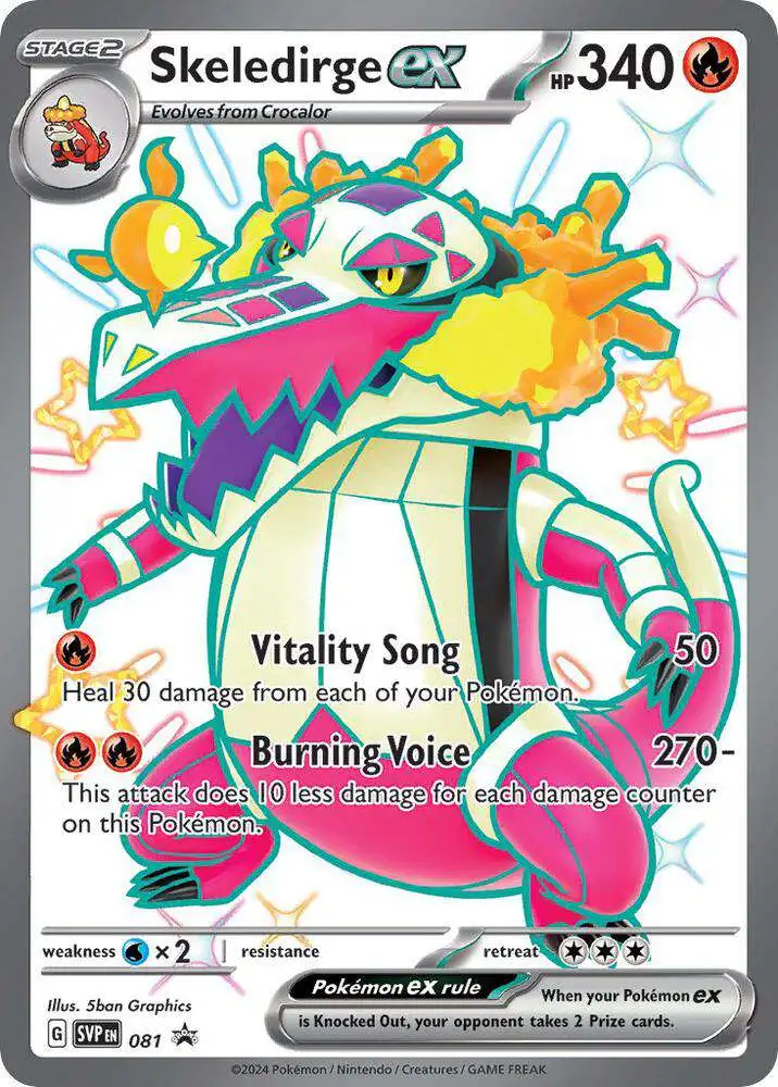 skeledirge pokemon cards Amazon.com: Skeledirge ex 037/193- Paldea Evolved - Double Rare
