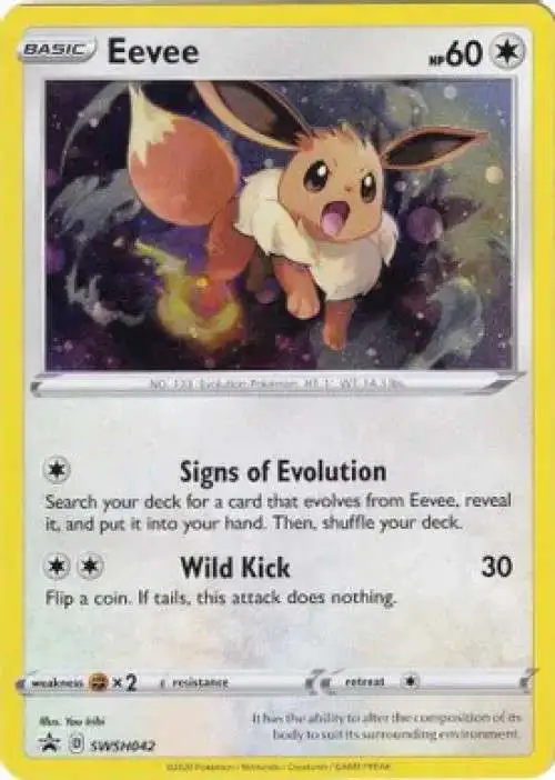 Pokemon Sword & Shield Promo Rare Holo Eevee SWSH042