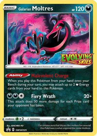 Pokemon Sword & Shield Promo Ultra Rare Galarian Moltres SWSH125 [Pre-Release]