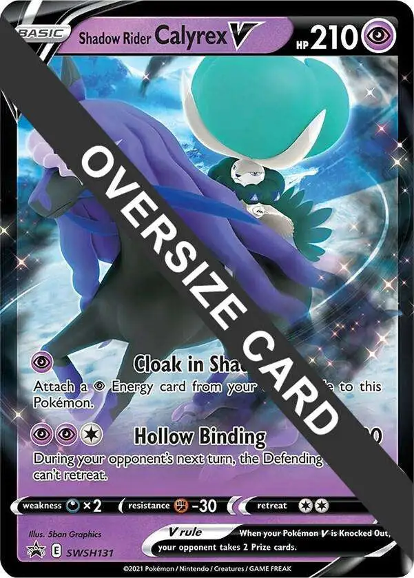 Pokemon Trading Card Game Sword & Shield Promo Shadow Rider Calyrex V SWSH131 [Oversized]