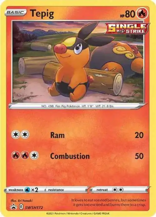 Pokemon Trading Card Game Sword & Shield Promo Tepig SWSH172