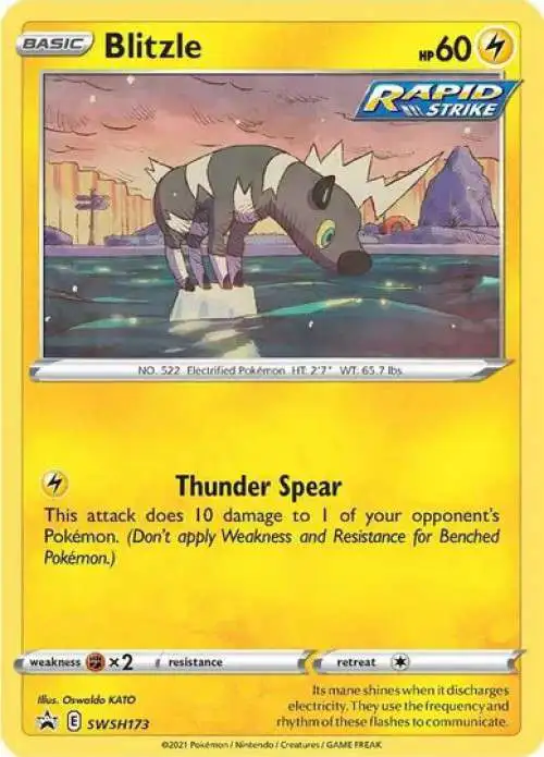 Pokemon Sword & Shield Promo Holo Rare Blitzle SWSH173