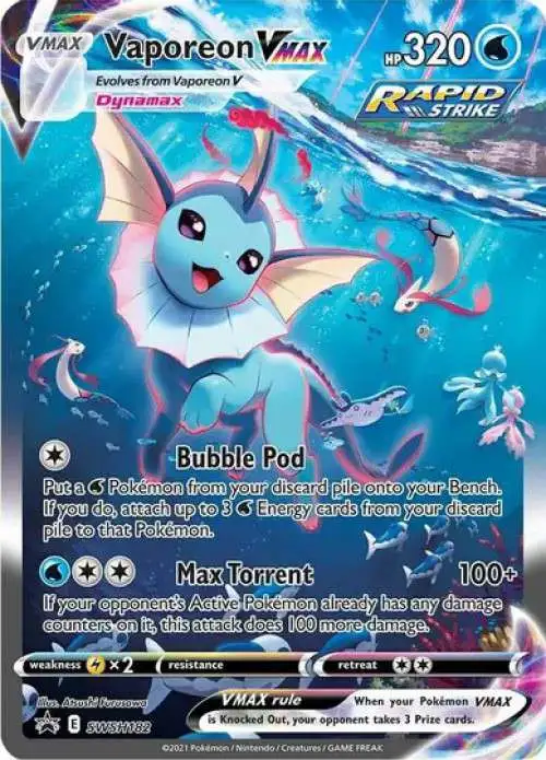 Pokemon Sword & Shield Promo Vaporeon VMAX SWSH182