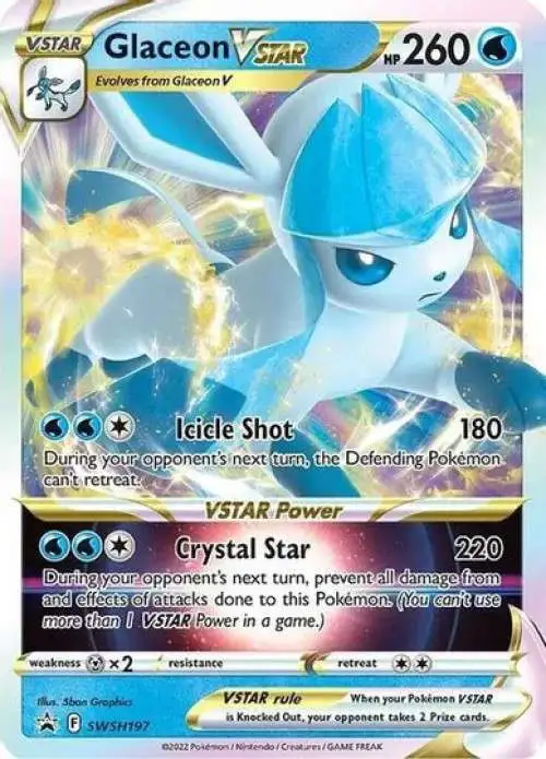 Pokemon Sword & Shield Promo Glaceon VSTAR SWSH197