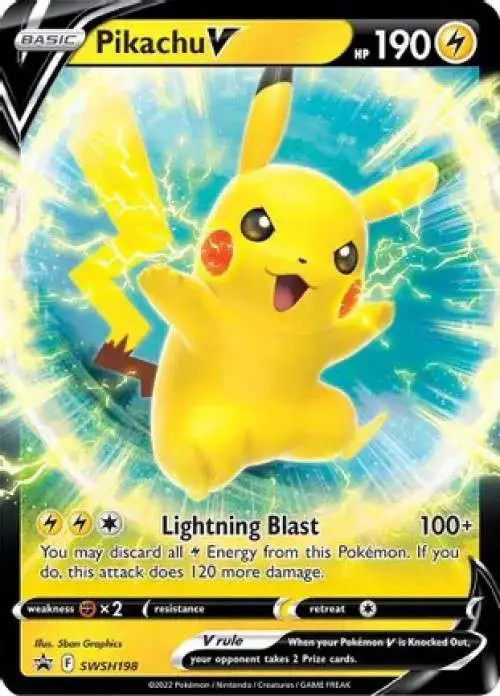 Pokemon Sword & Shield Promo Holo Rare Pikachu V SWSH198