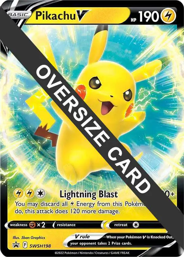 Pokemon Trading Card Game Sword & Shield Promo Pikachu V SWSH198 [Oversized]