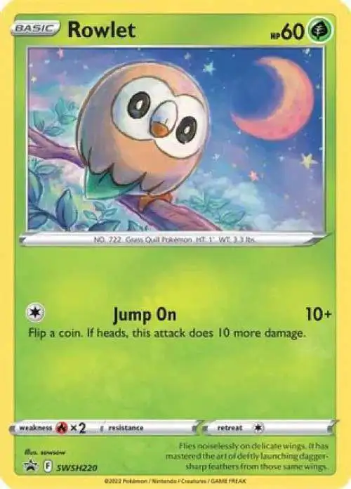 Pokemon Sword & Shield Promo Rowlet SWSH220