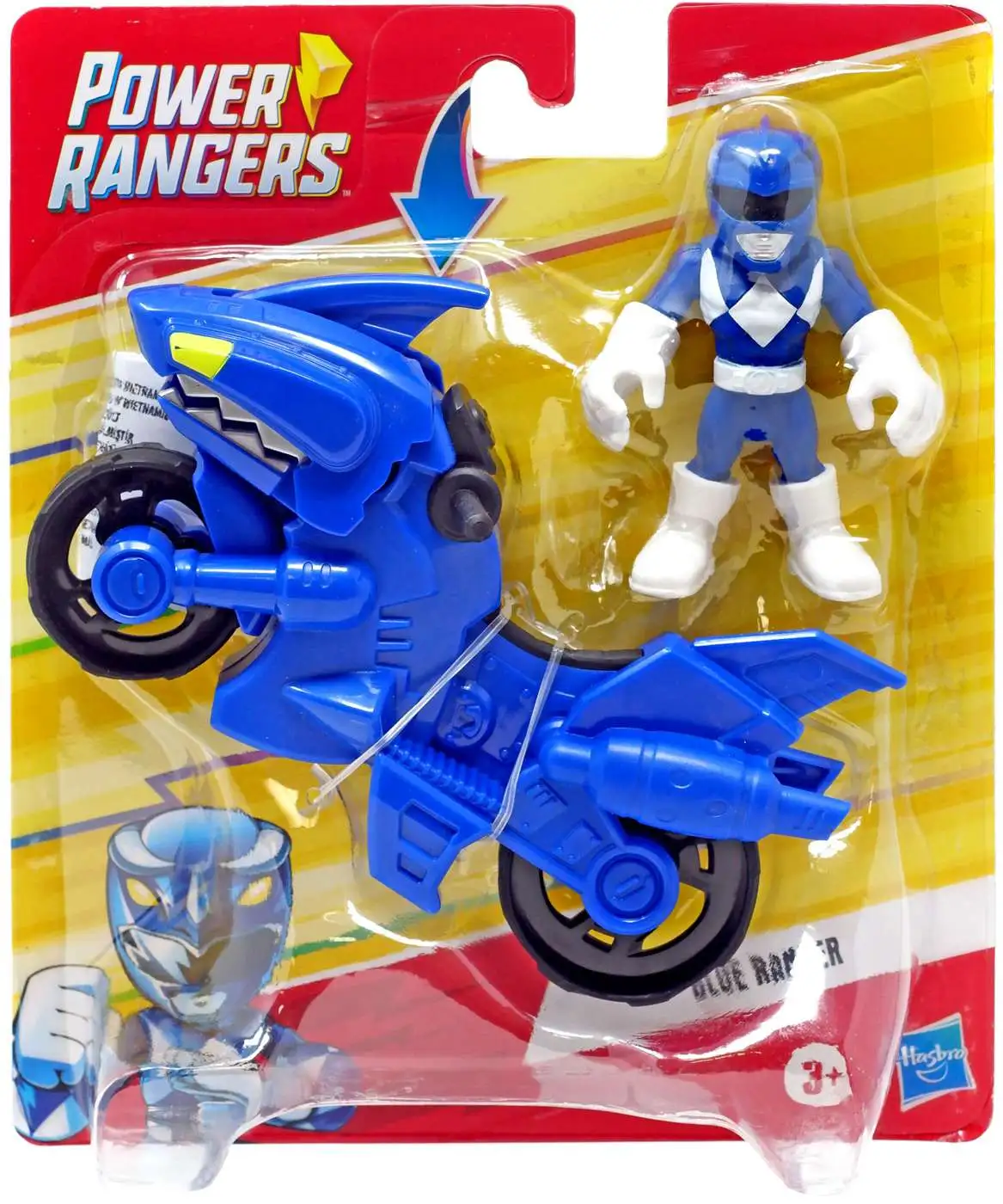 Power Rangers Playskool Heroes Blue Ranger Cycle Figure Vehicle Hasbro ...