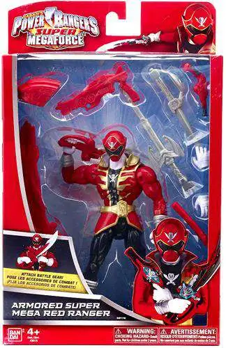 No Retail Packaging Power Rangers Megaforce Zord Armour Red Ranger Figure set 