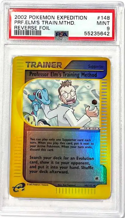 Pokemon Expedition Base Set Uncommon Professor Elm's Training Method #148 [PSA 9]