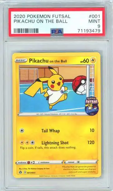 Pokemon Trading Card Game Futsal Promo Pikachu On The Ball #1 [PSA - Mint 9 (71193479)]