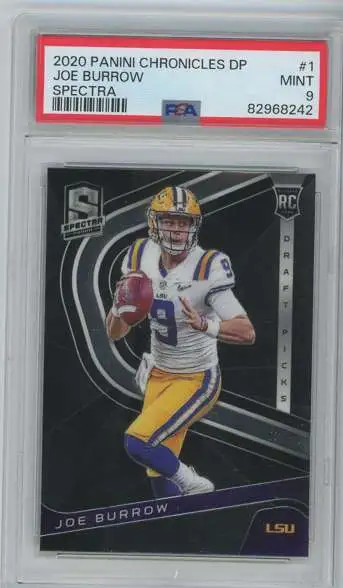 NFL 2020 Panini Chronicles Draft Picks Joe Burrow Rookie Graded Card 1  Spectra PSA 9 - ToyWiz