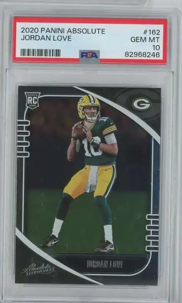 NFL 2020 Absolute Football Jordan Love Rookie Graded Card #162 [Base] [PSA 10]