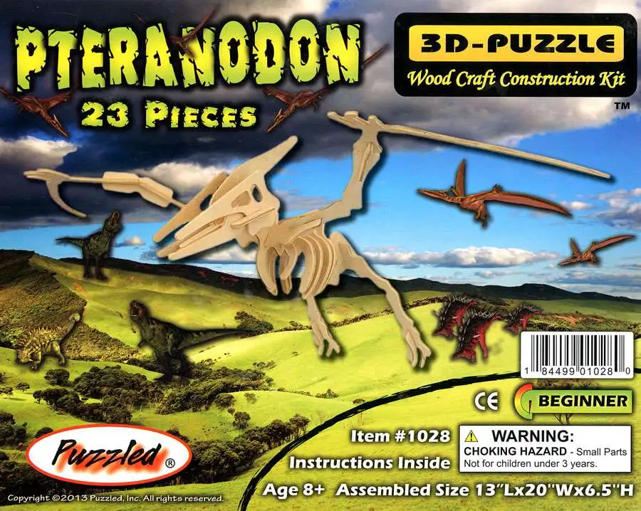 IQ Assembling Products Pteranodon DIY 3D Wooden Puzzle 