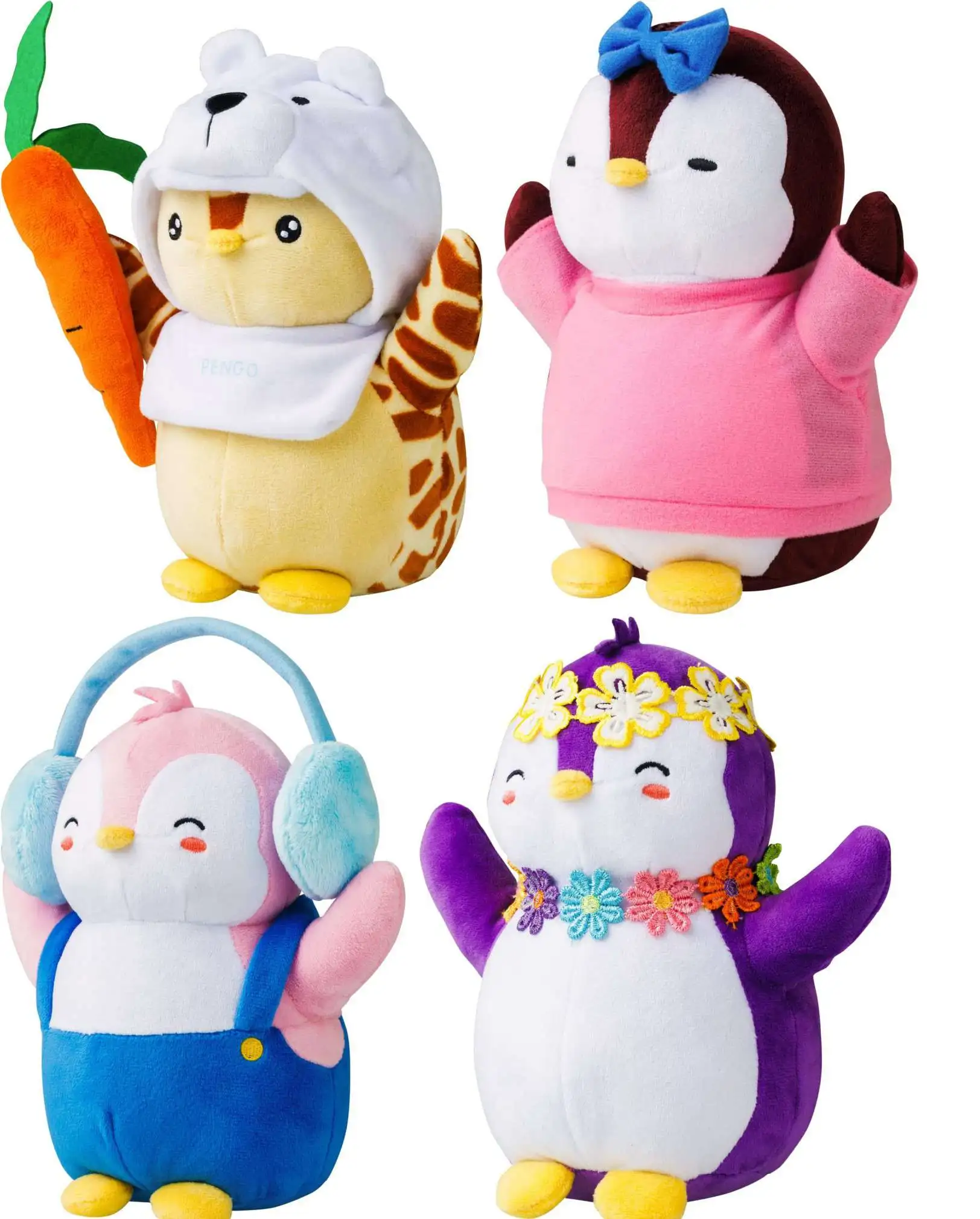 Pudgy Penguins Plush Buddies 8-Inch Set of 4 Plush