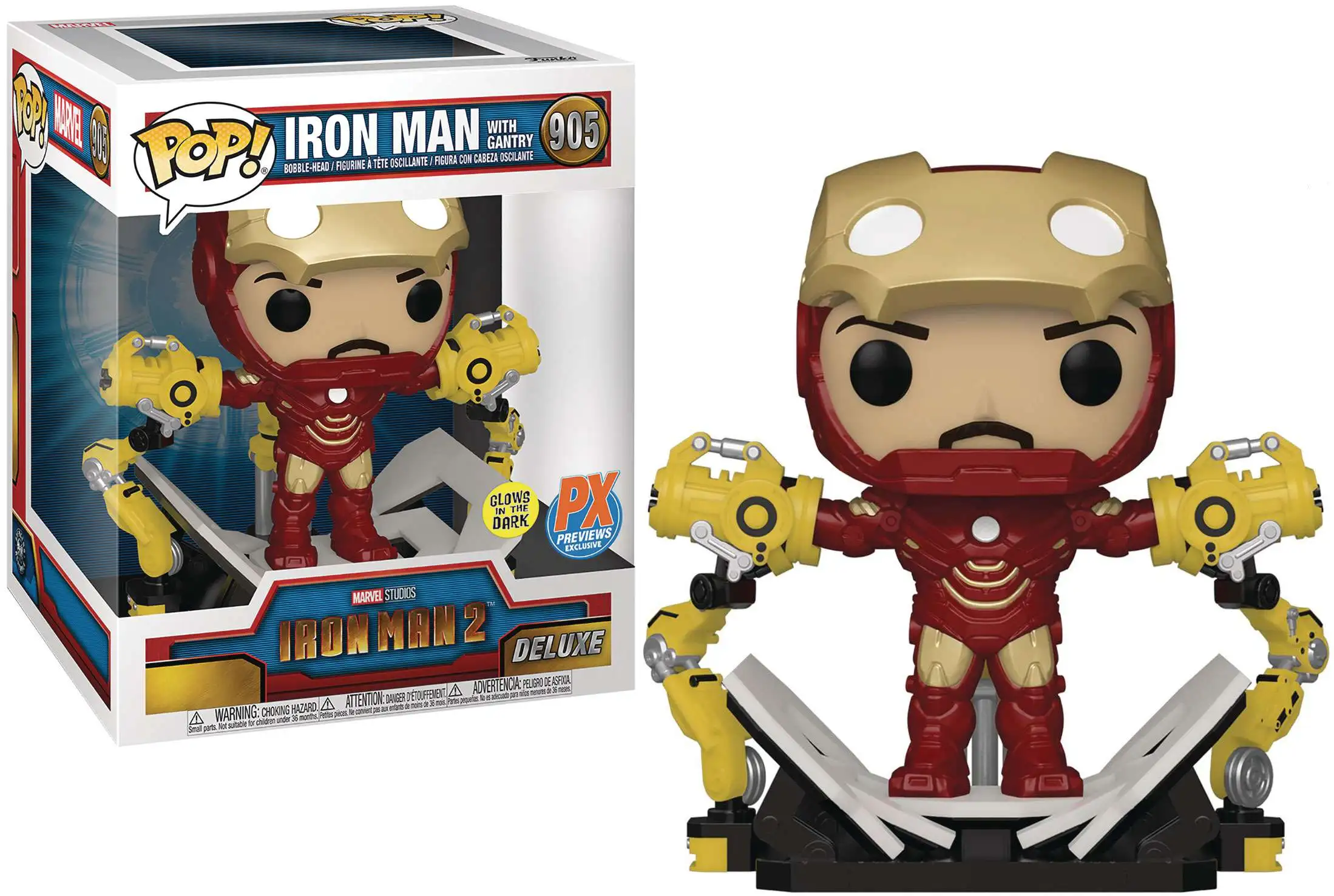 Waar Kroniek rots Funko Marvel Iron Man 2 POP Marvel Mark IV Iron Man Exclusive 6 Vinyl  Bobble Head 905 Deluxe, Glow in the Dark - ToyWiz